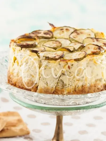 Cheesecake με γαλομυζήθρα και κολοκυθάκια