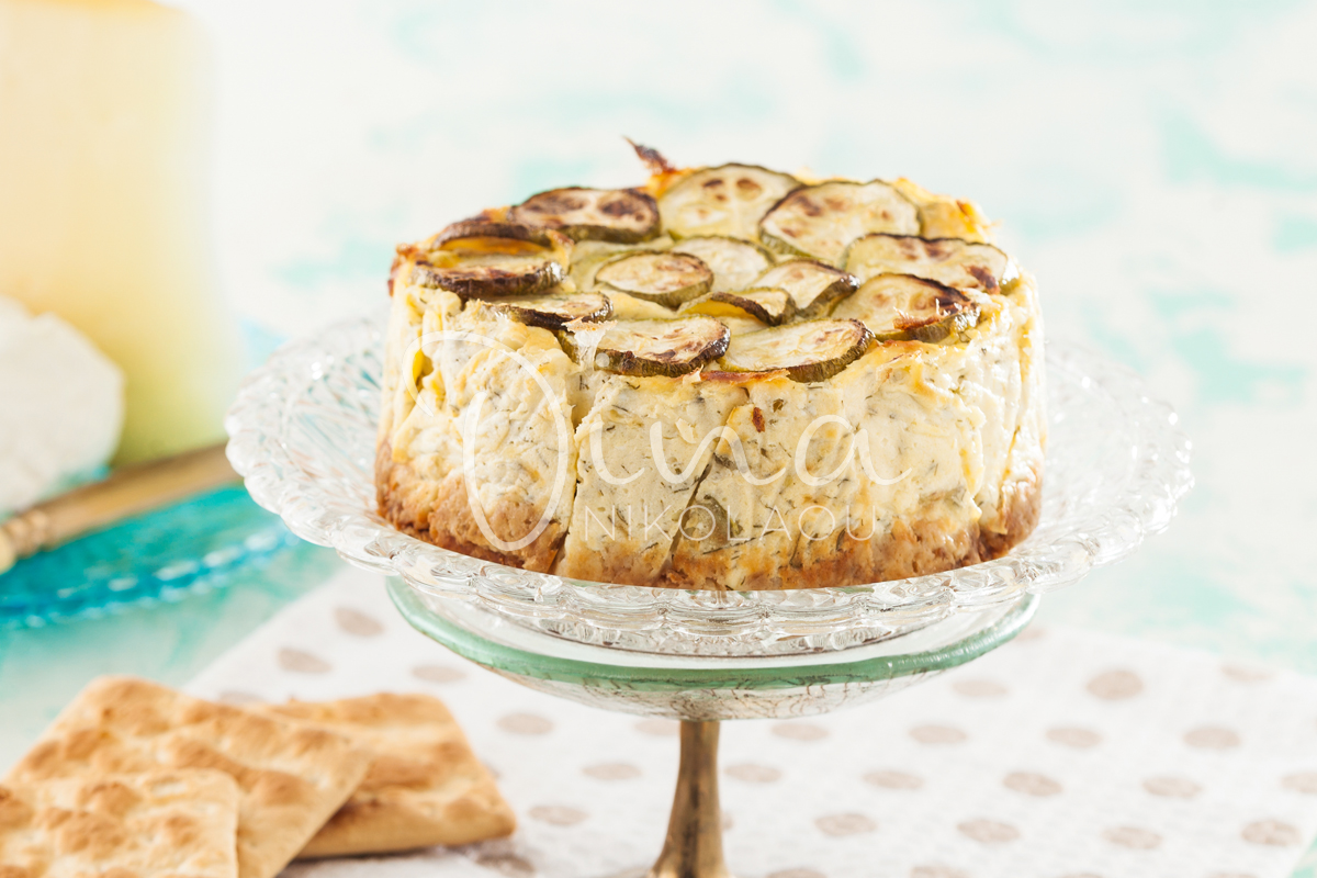 Cheesecake με γαλομυζήθρα και κολοκυθάκια