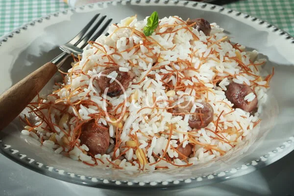 Ρύζι με φιδέ και κάστανα