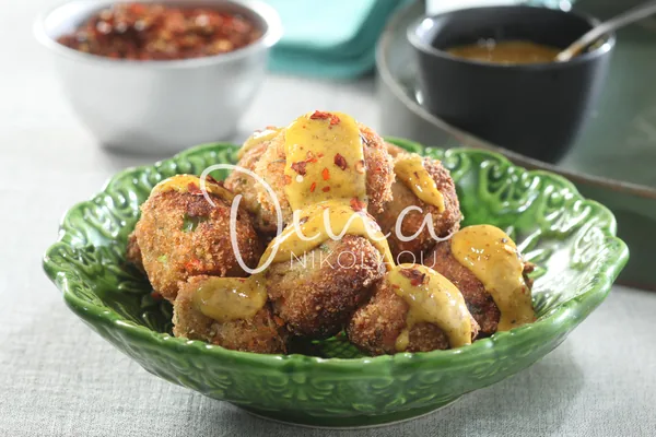 boulettes de poissons à l’ouzo et à la moutarde
