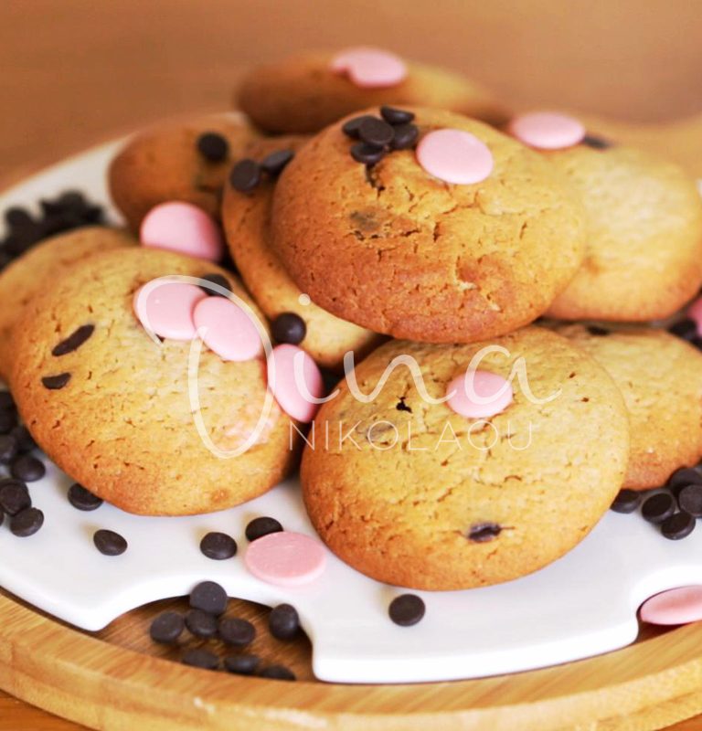 Soft cookies με δύο χρώματα σοκολάτας