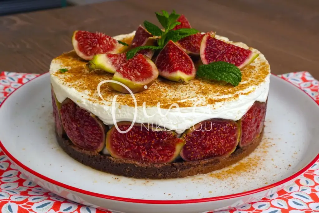 cheesecake χωρις ψησιμο, με φρεσκα συκα