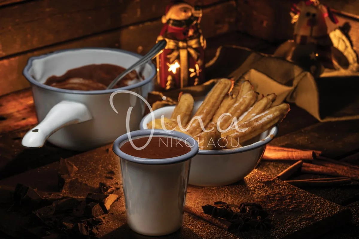 Churros με καυτή σοκολάτα
