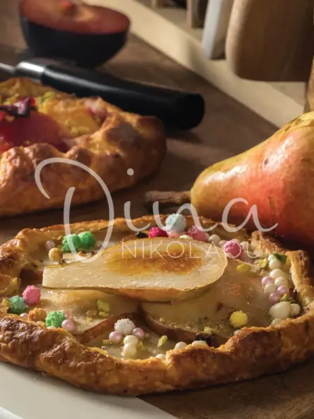 Galette με αχλάδια και βανίλιες
