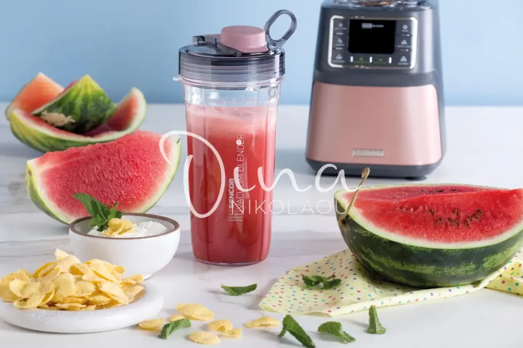 smoothie με καρπούζι και γρεναδίνη