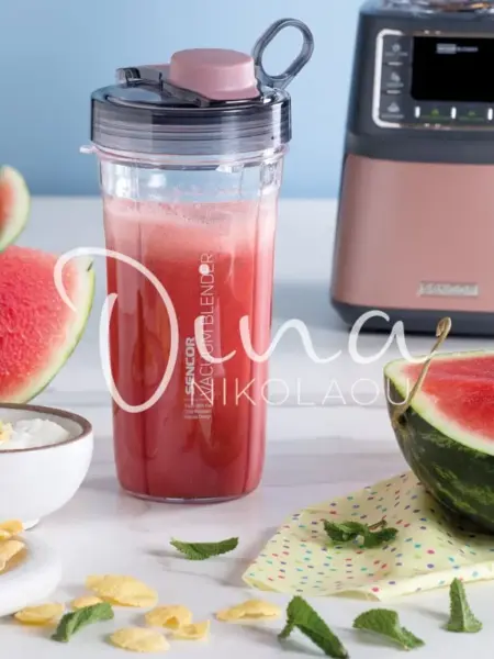 smoothie με καρπούζι και γρεναδίνη