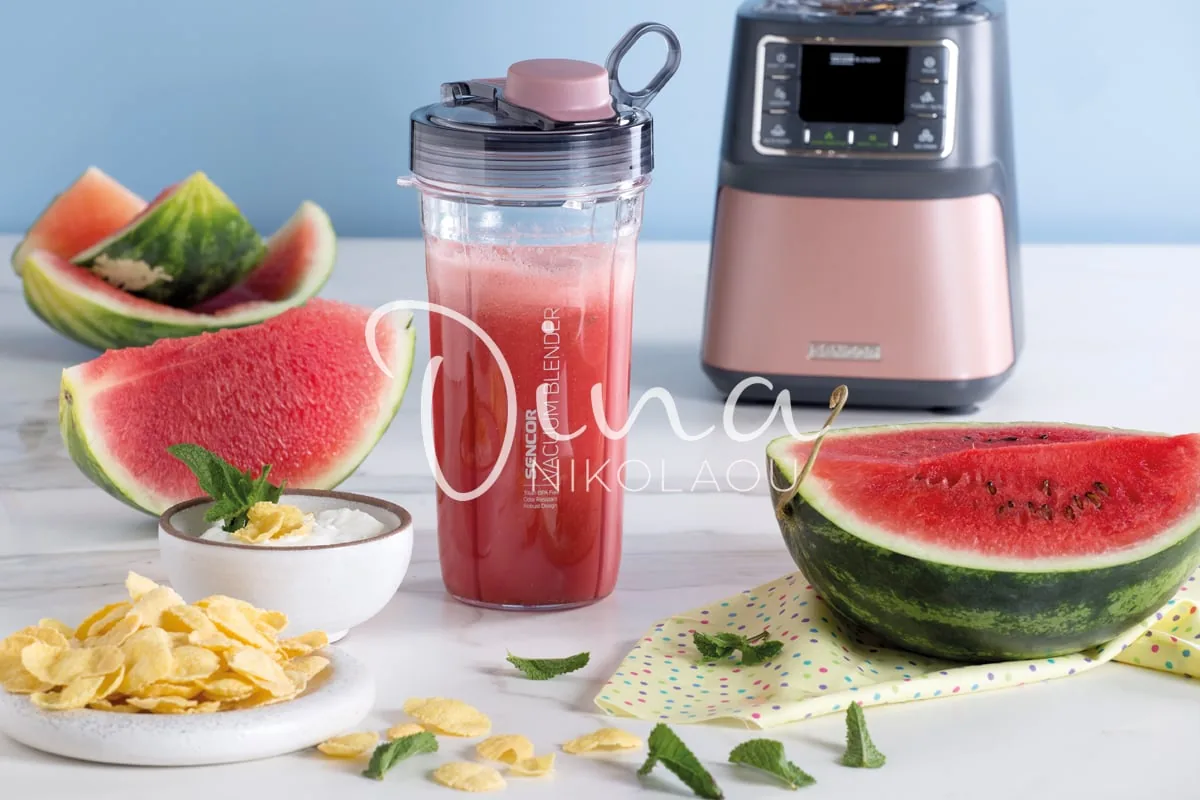 smoothie με καρπούζι και γρεναδίνη