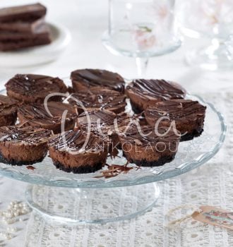 Mini cheesecakes σοκολατένια