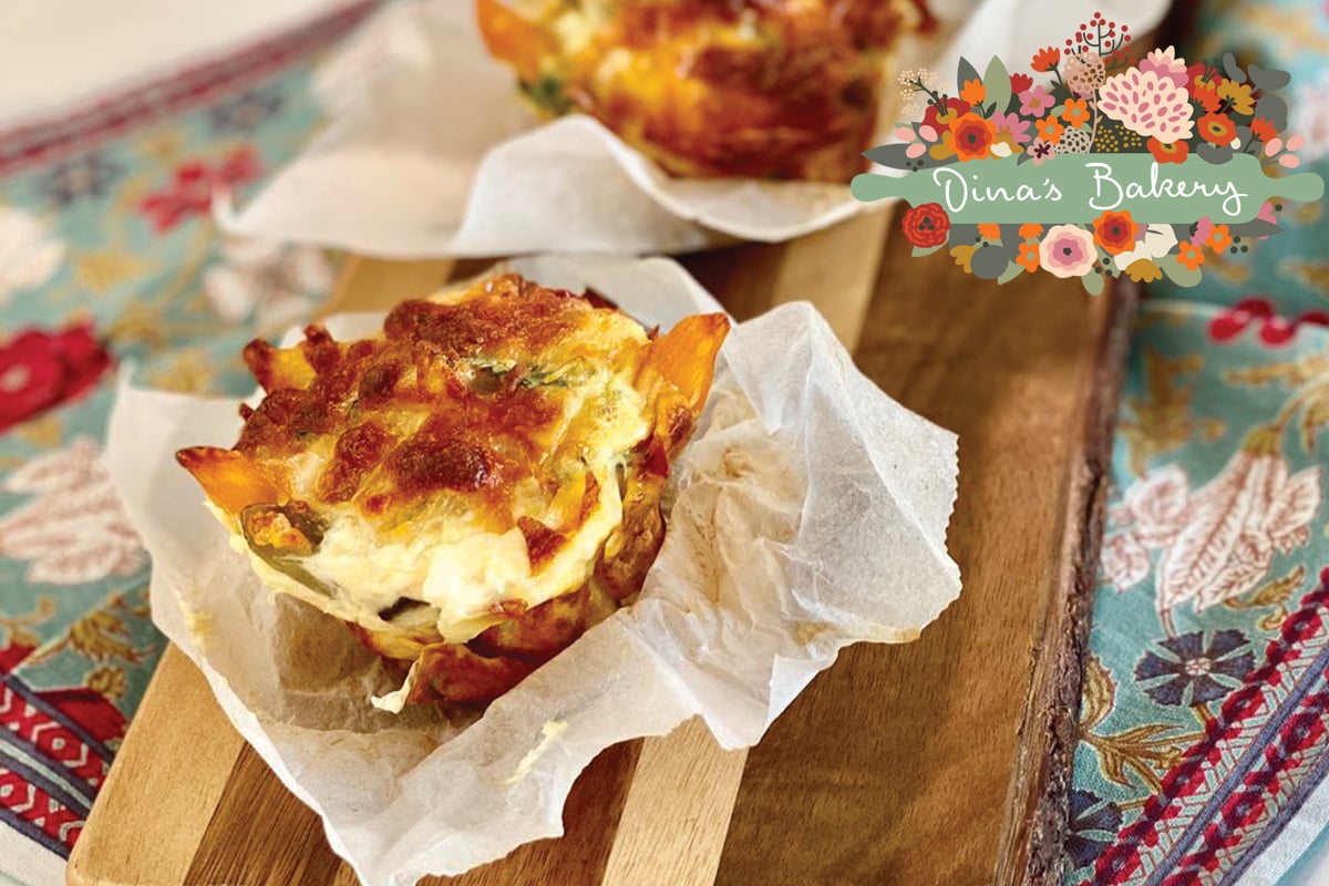 Muffins με πενάκια λαχανικών