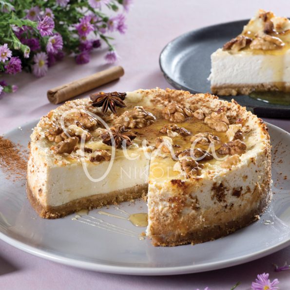 Cheesecake yaourt-miel-noix
