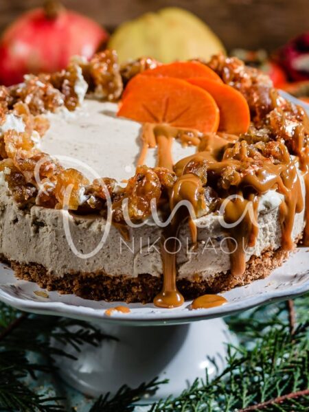 Cheesecake κάστανο με καραμέλα
