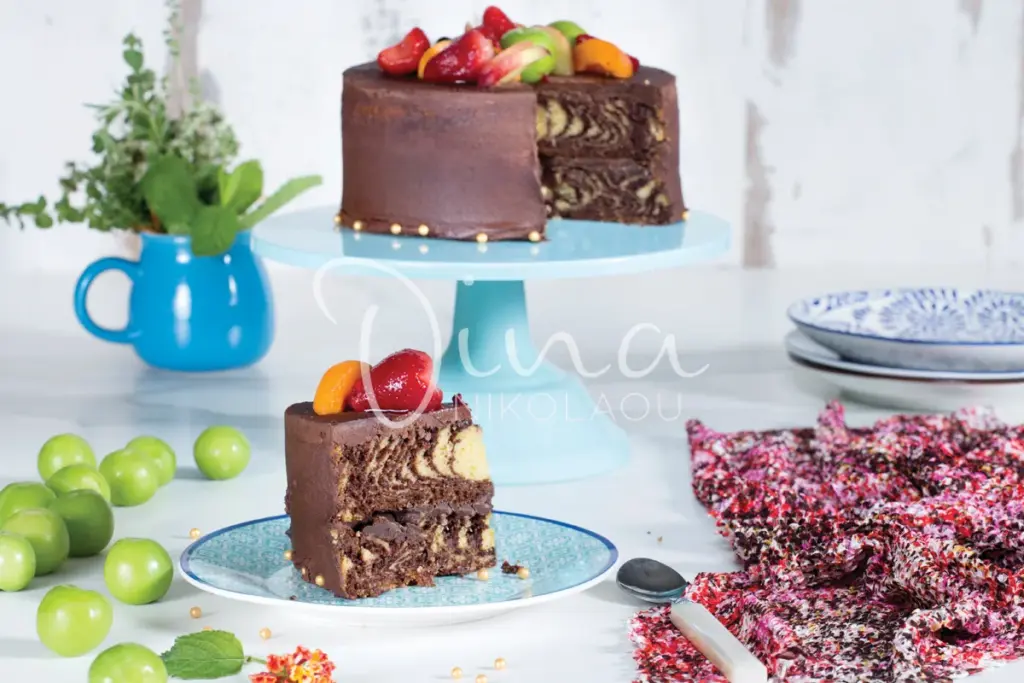 Τούρτα σοκολατίνα ζέβρα