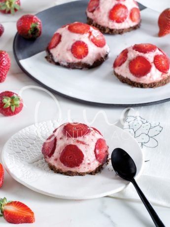 Μπαβαρουάζ (Bavaroise) φράουλας με μαστίχα
