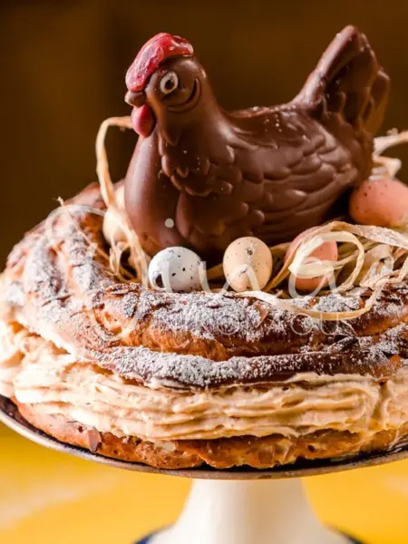 Paris Brest πασχαλινό με κρέμα από καραμελωμένα φουντούκια