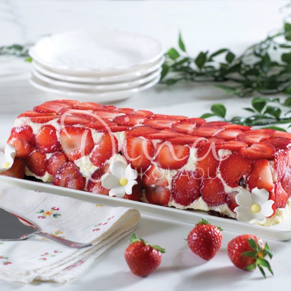 Κορμός παγωμένος με φράουλες