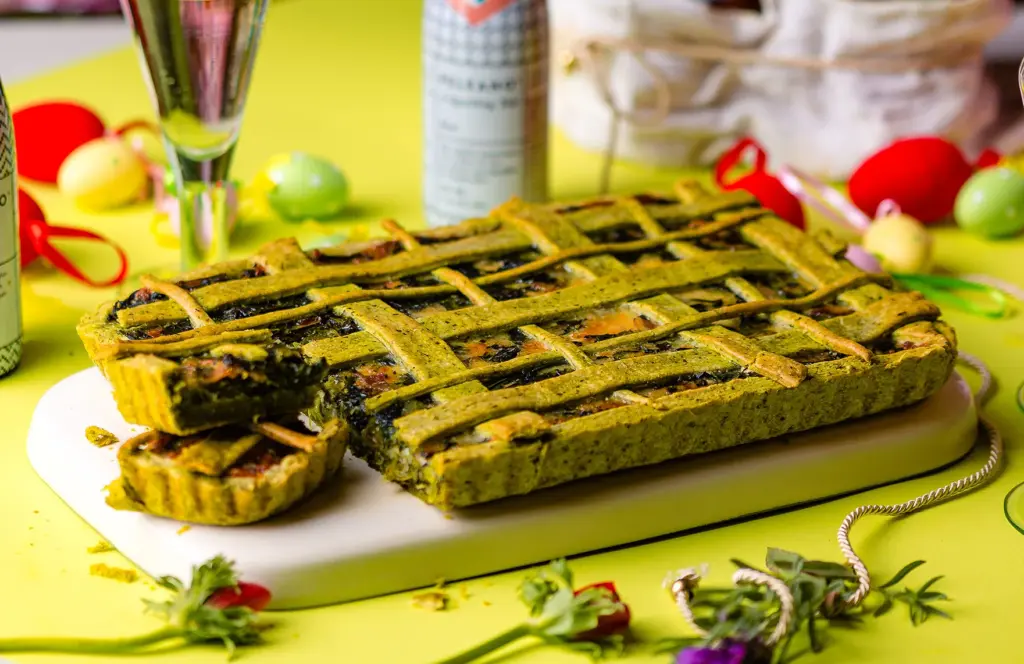 Τάρτα με ζύμη μπριζέ με σπανάκι