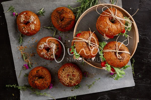 Bagels ολικής άλεσης