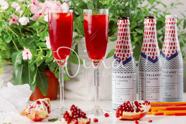 cocktail με ρόδι και peleano