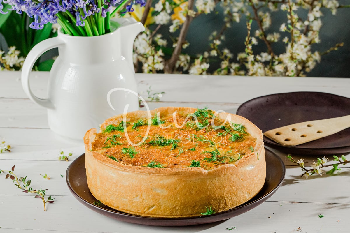 Quiche με τόνο, κολοκυθάκια και άνηθο