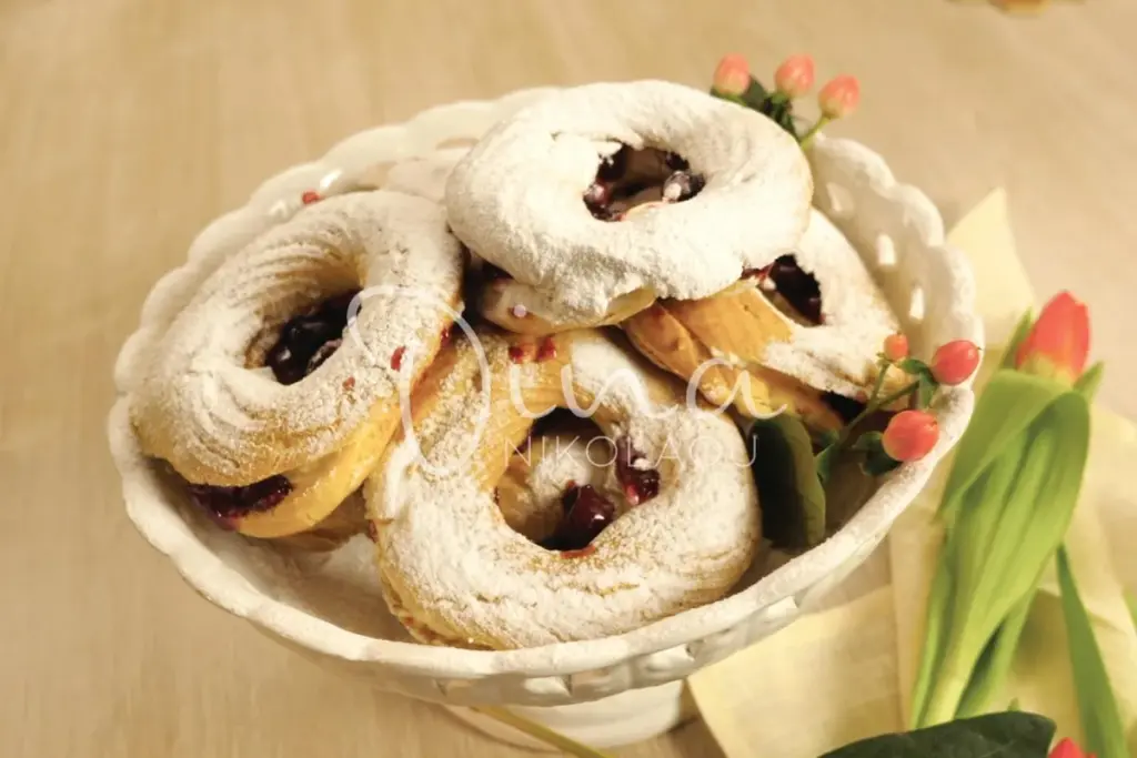 Paris-Brest με αφράτη κρέμα τυριού