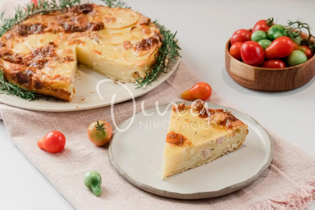 Πατατόπιτα με τυρί κρέμα και γαλοπούλα