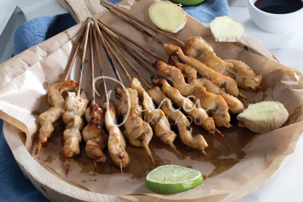 Γιαπωνέζικα σουβλάκια κοτόπουλου yakitori