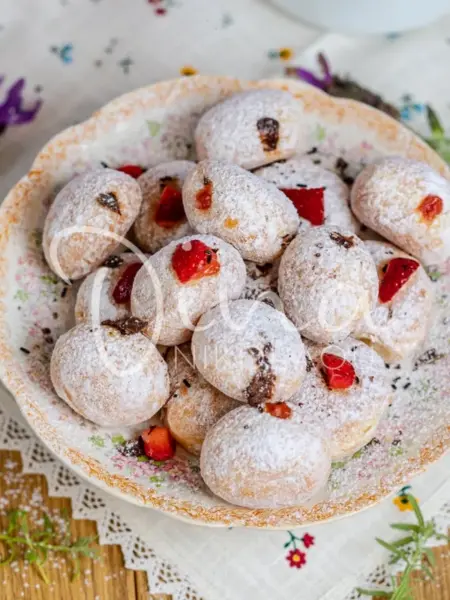 Beignets γεμιστά με πραλίνα και μαρμελάδα