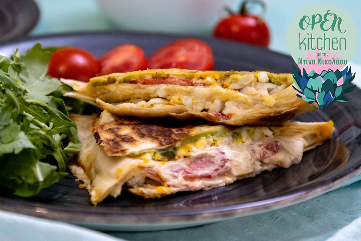 Tortilla με φρέσκο τυρί κρέμα & αβοκάντο