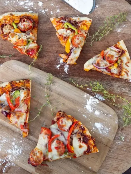 American bbq chicken pizza