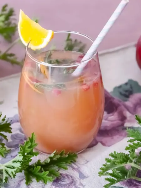 Mocktail με ρόδι, πορτοκάλι & μαστίχα 