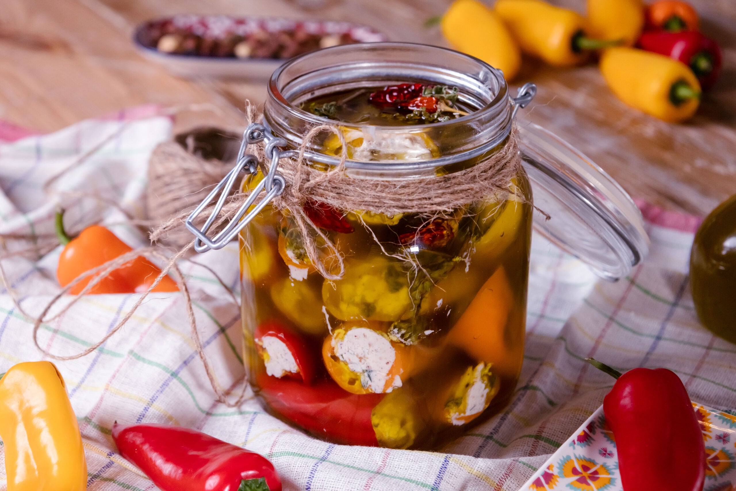 Πιπερίτσες γεμιστές με τυρί κρέμα