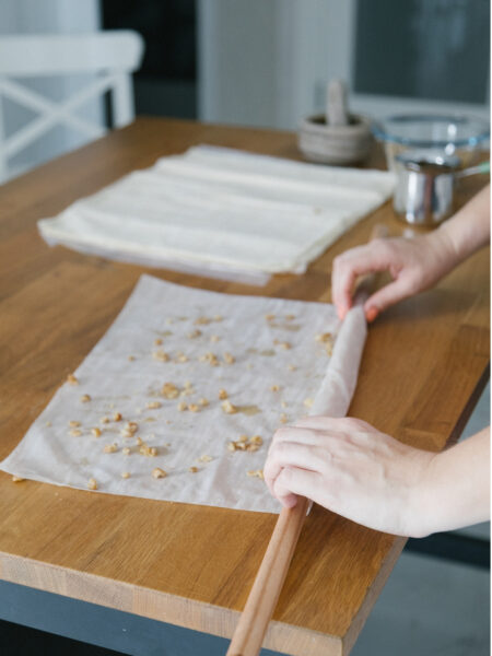 Homemade phyllo dough