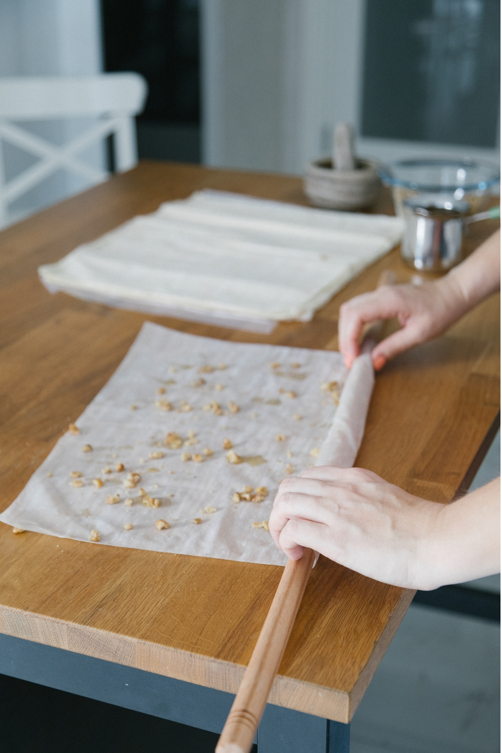 Homemade phyllo dough